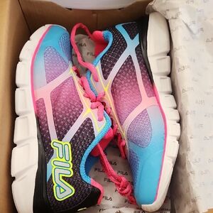 Fila Blue and Pink Gradient Sneakers